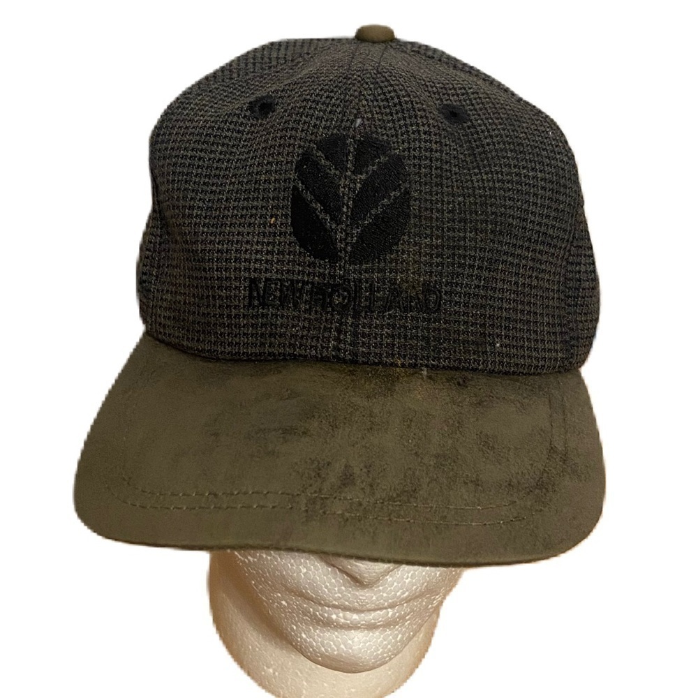 New Holland Vintage K Products Snap Back Hat Herringbone Black Gray Tractor